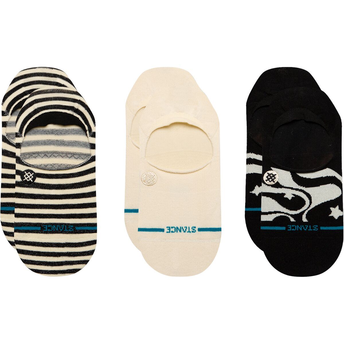 Stance Star Swirl Sock - 3-Pack - Women's Black, S