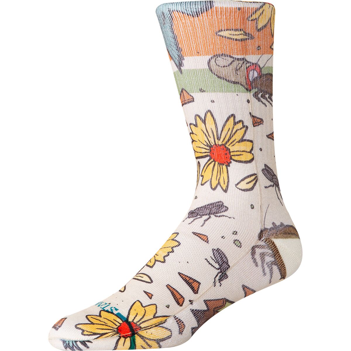 Stance Stance Trashed Sock Off White, L