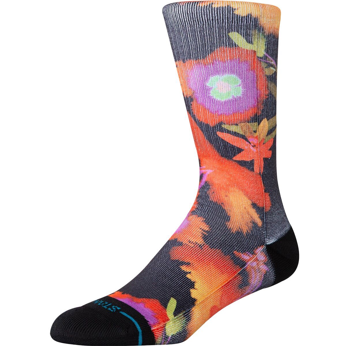 Stance Watered Crew Sock Black, L