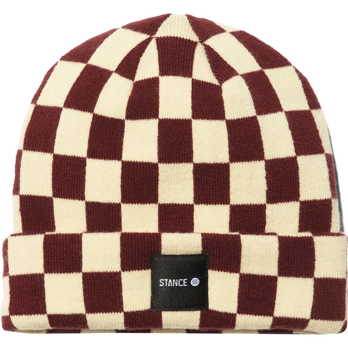 Stance Checked Out Beanie Wine, One Size