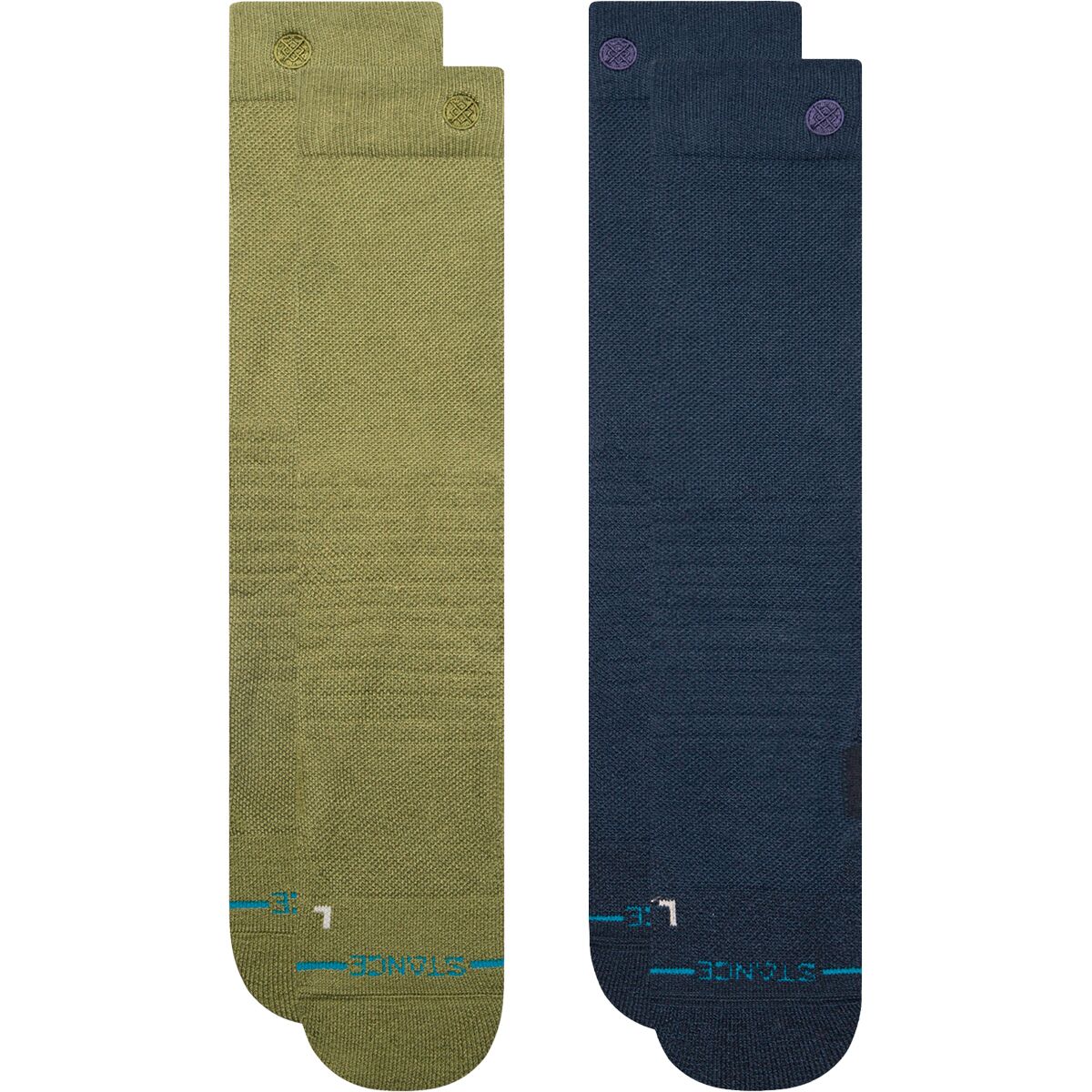 Stance Stance Iconic Mid Poly Snow Sock - 2-Pack Chive, M