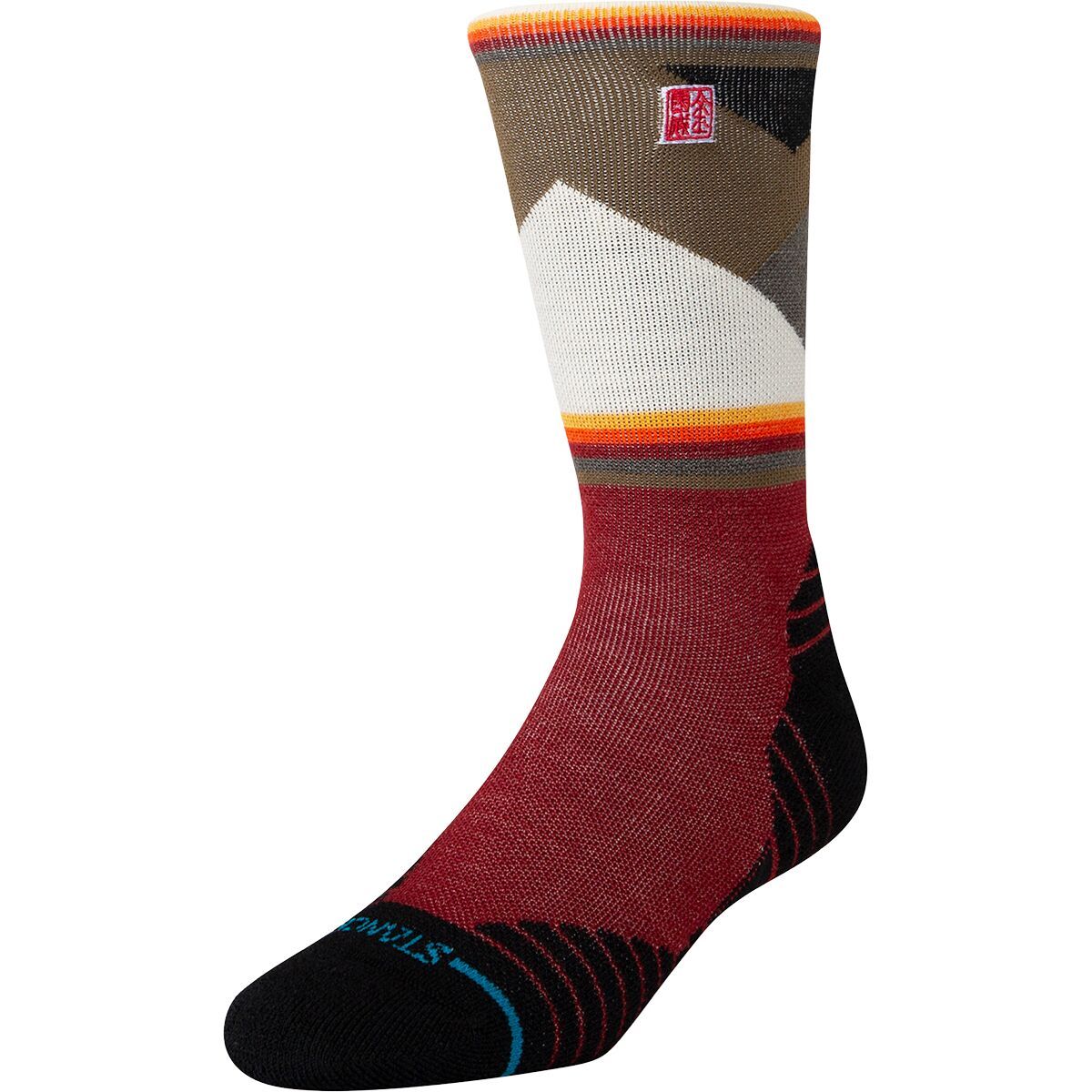 Stance Jimmy Chin Mid Wool Crew Sock Red, M