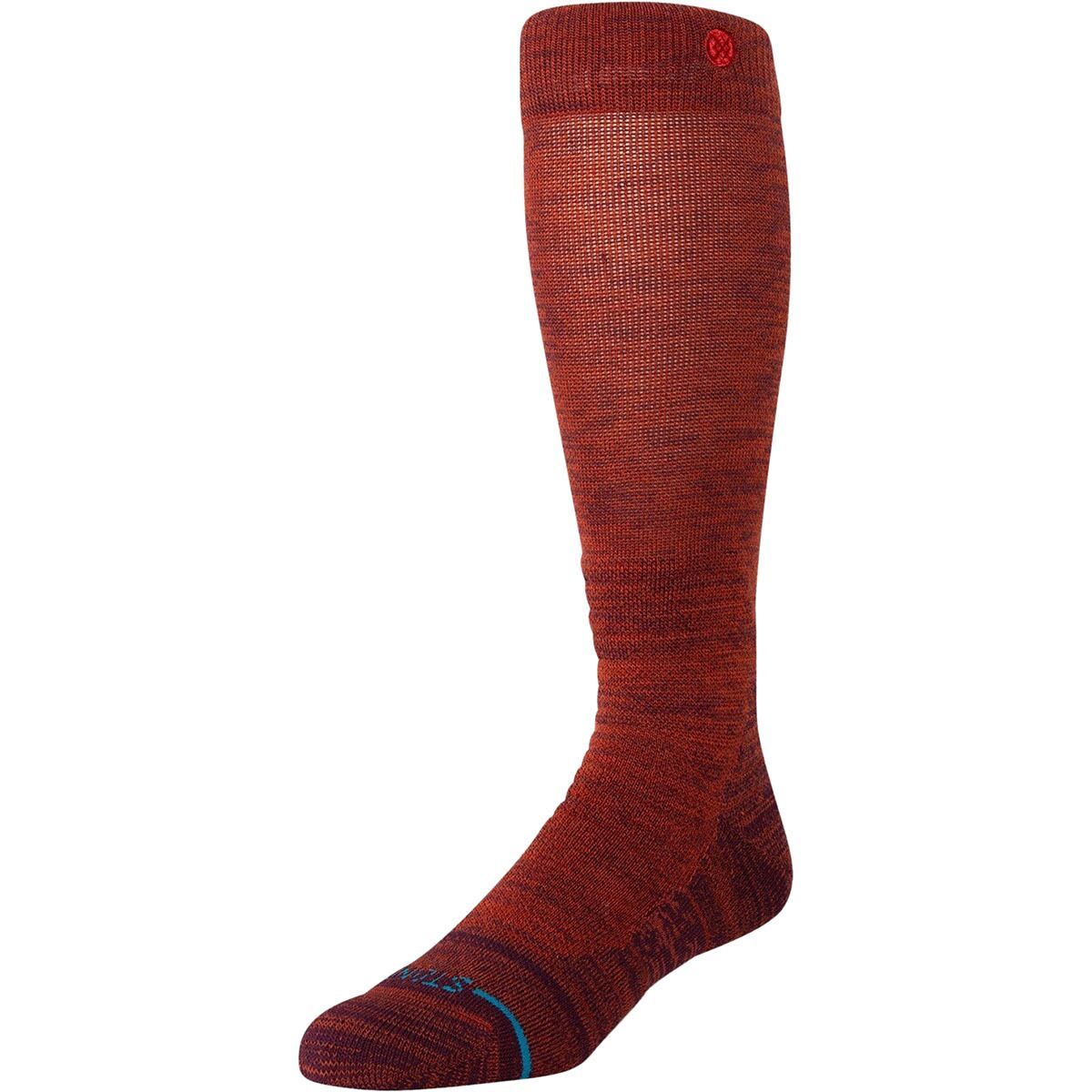 Stance Traveleer Mid Wool Snow Sock Rust, M