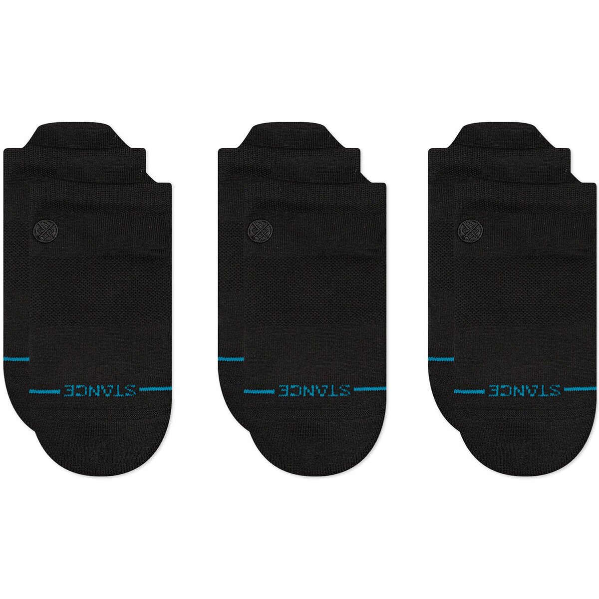 Image of Stance Icon Low Tab Sock - 3-Pack Black/Black, L