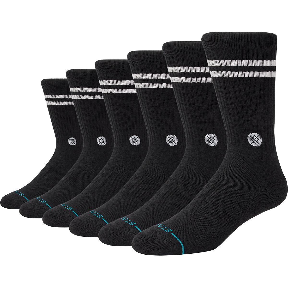 Image of Stance Core Crew Sock - 6-Pack Black, L