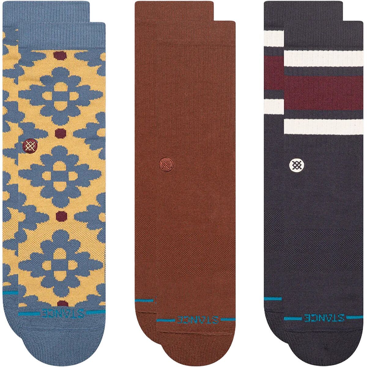 Image of Stance Ceramic Crew Sock - 3-Pack Indigo, L