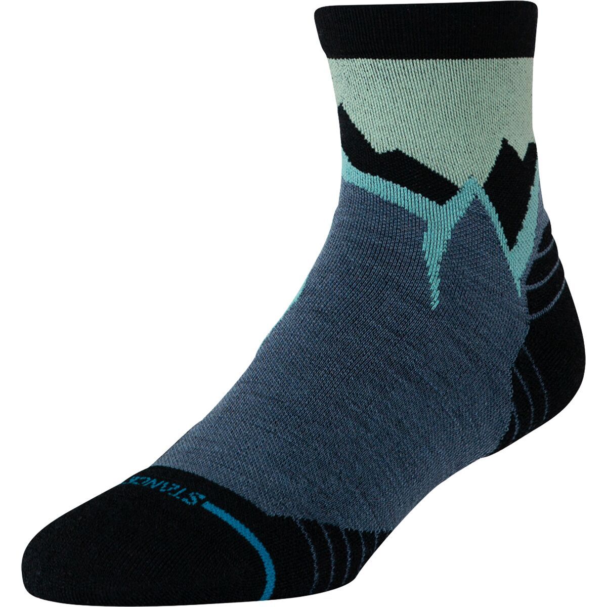 Stance Icy Mountain Light Wool Qtr Sock Sea Blue, L