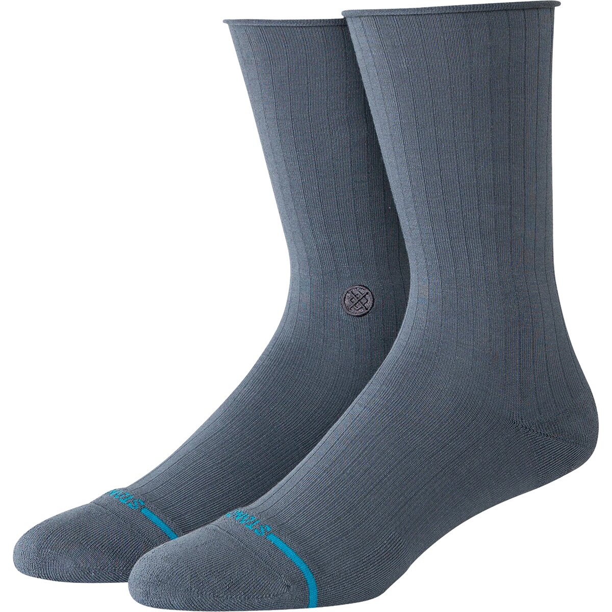 Image of Stance Rolled Solid Crew Sock - Women's Turbulence, S