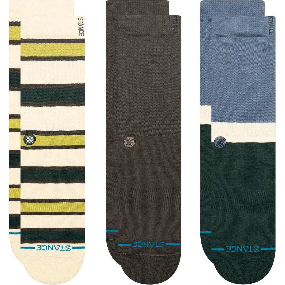 Image of Stance The Devon Crew Sock - 3-Pack Pine, L