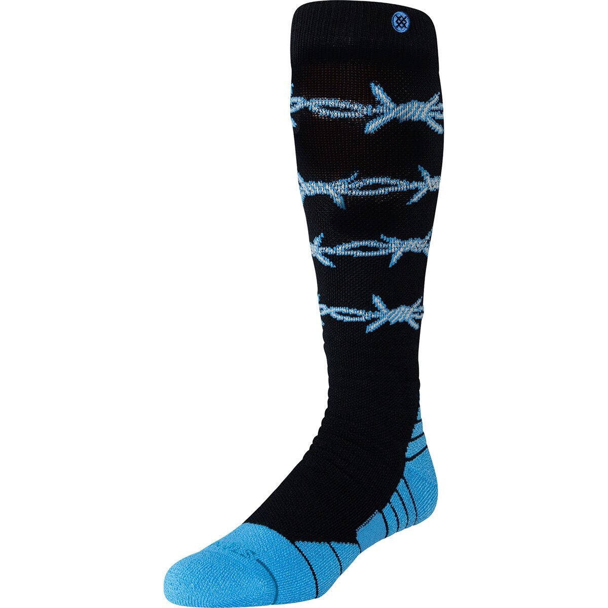 Image of Stance Barbed Wire Mid Poly Snow Sock Blue, M