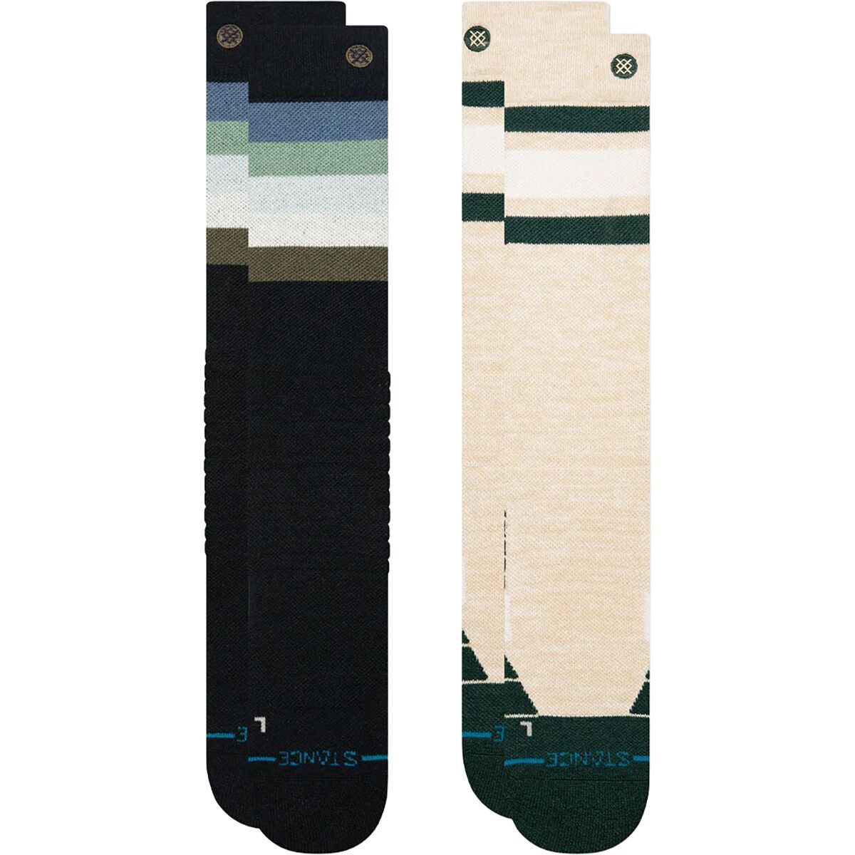Image of Stance Maliboo Mid Wool Snow Sock - 2-Pack Multi, M