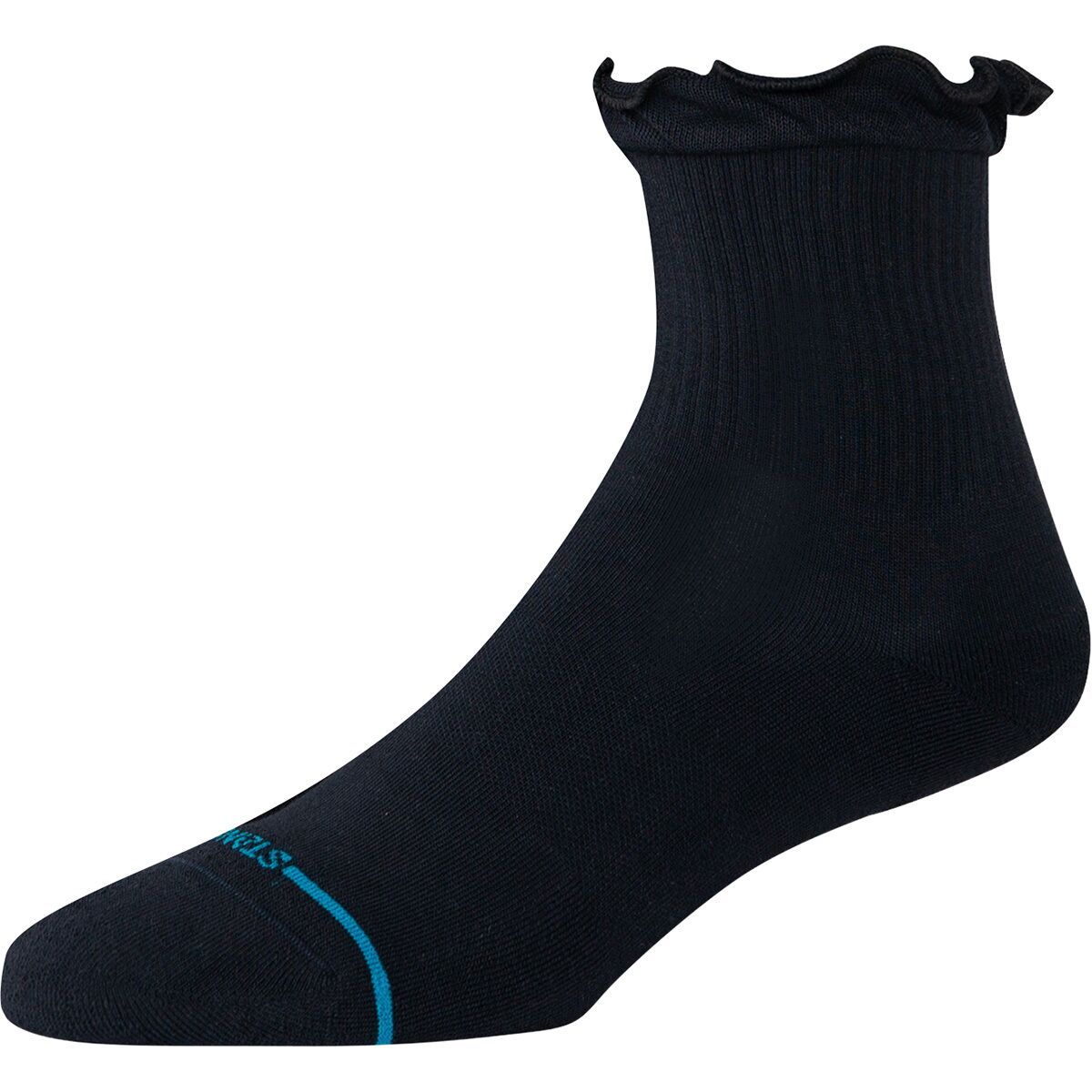 Image of Stance Ruffle Icon Quarter Sock Black, S