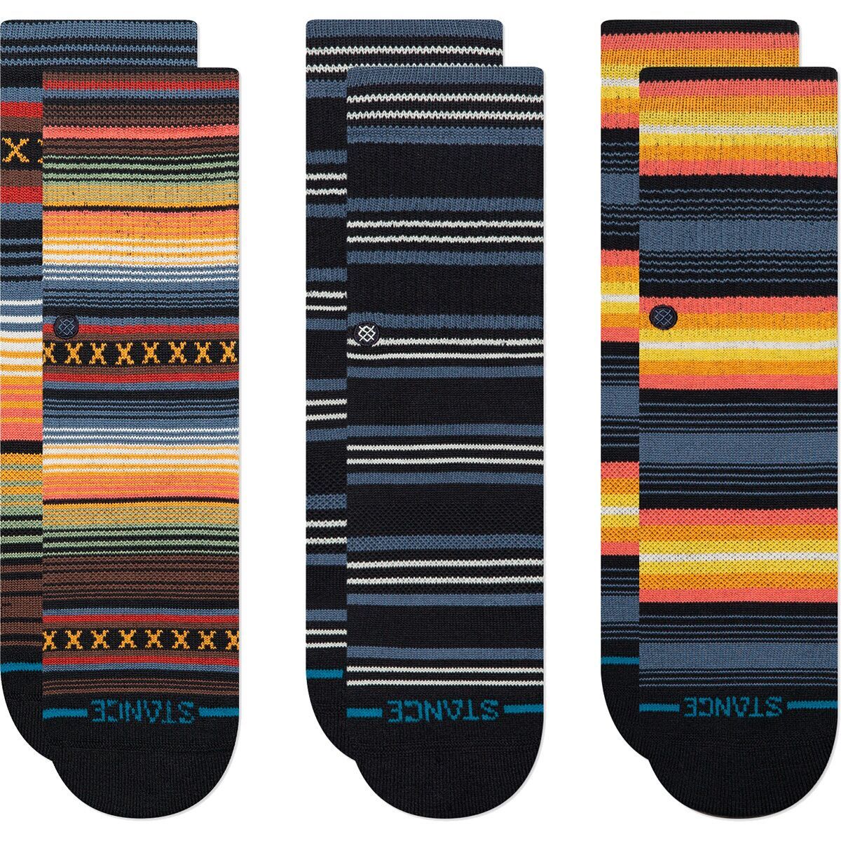 Image of Stance Serape Sock - 3-Pack - Kids' Black, L