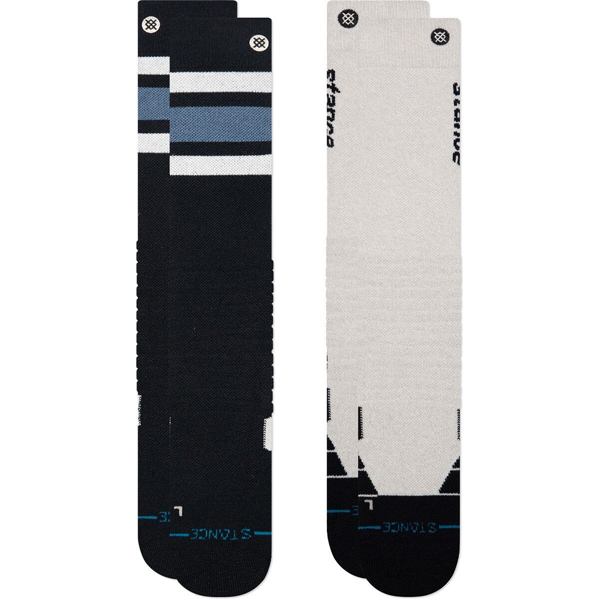 Image of Stance Speed Mid Poly Snow Sock - 2-Pack Black, L