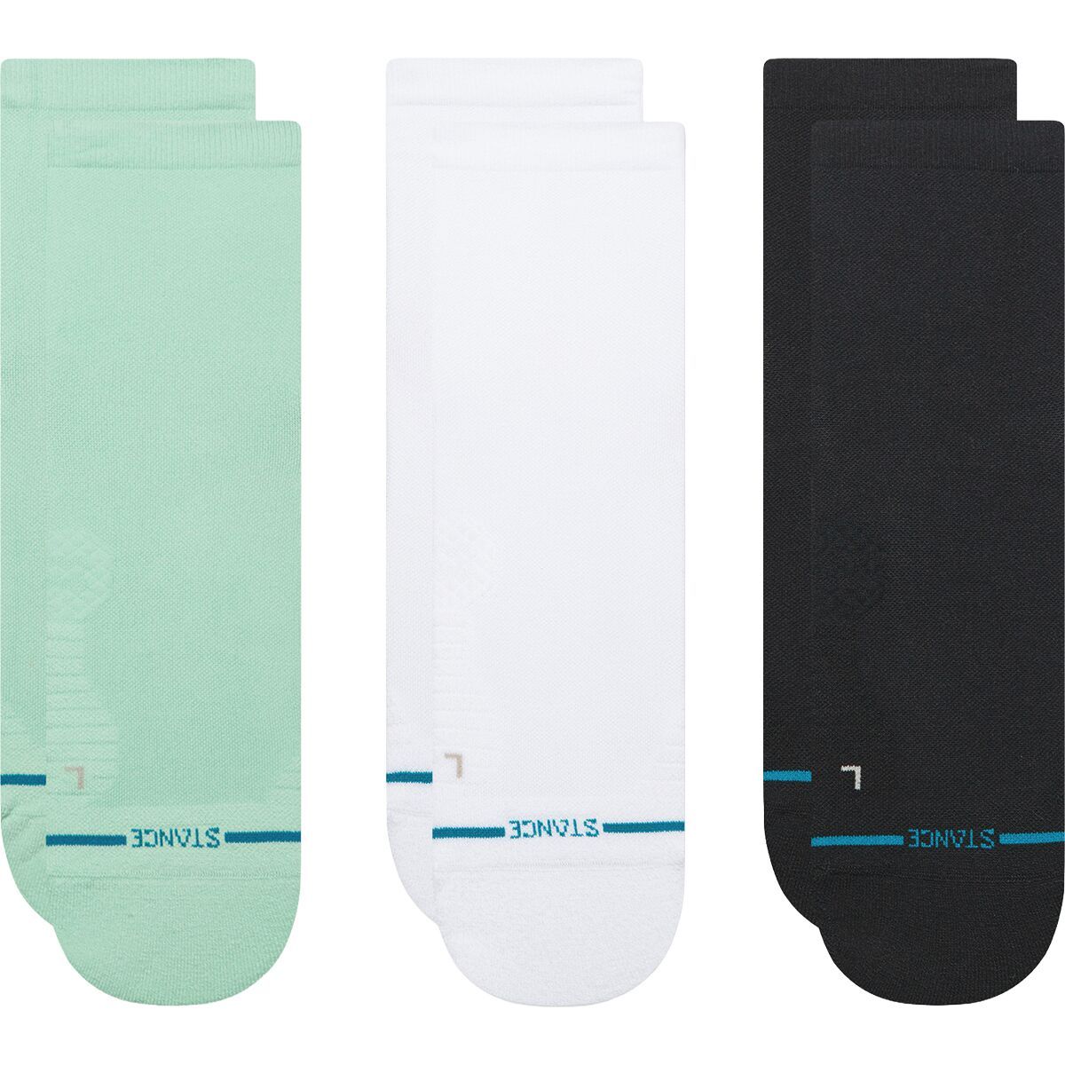 Image of Stance Run Light Qtr Sock -3-Pack Mint, L