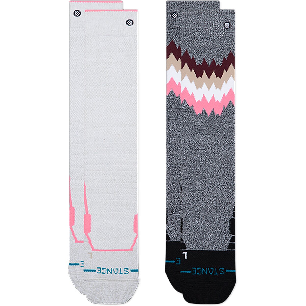 Image of Stance 2X Mid Poly Snow Sock - 2-Pack - Kids' Grey, L