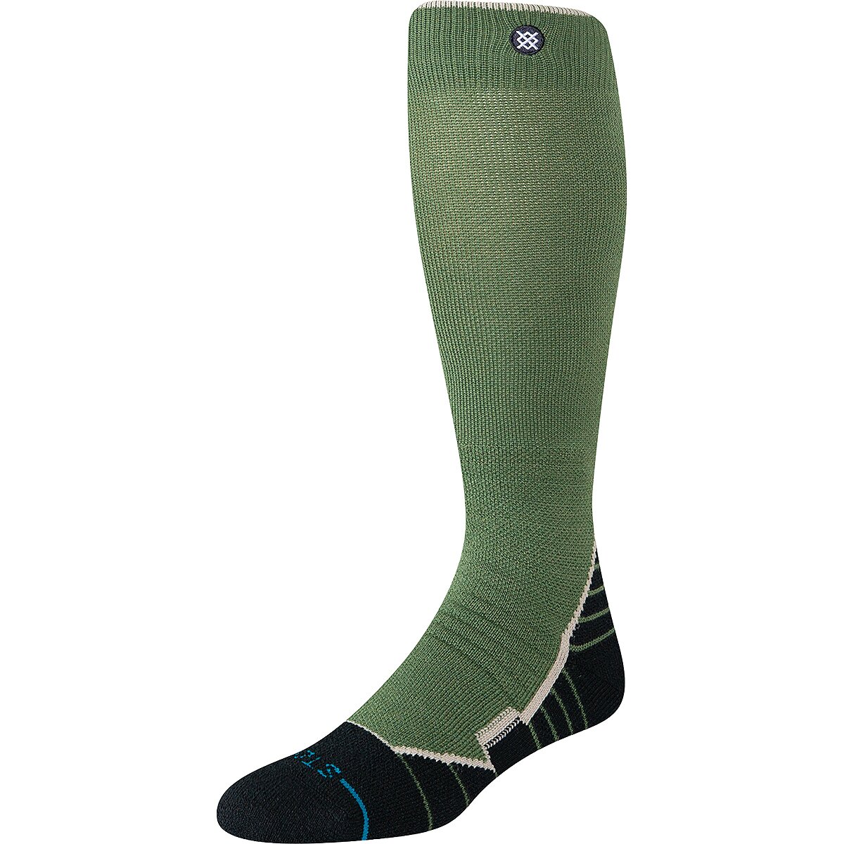 Image of Stance Contrast Mid Wool Snow Sock Green, M