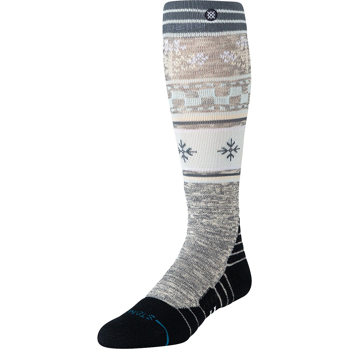 Image of Stance Flake Mid Poly Snow Sock - Women's Ice Blue, S