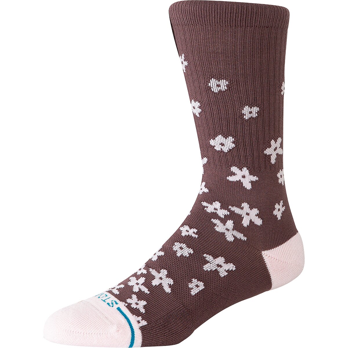 Image of Stance Floral Dreams Crew Sock - Women's Brown, S