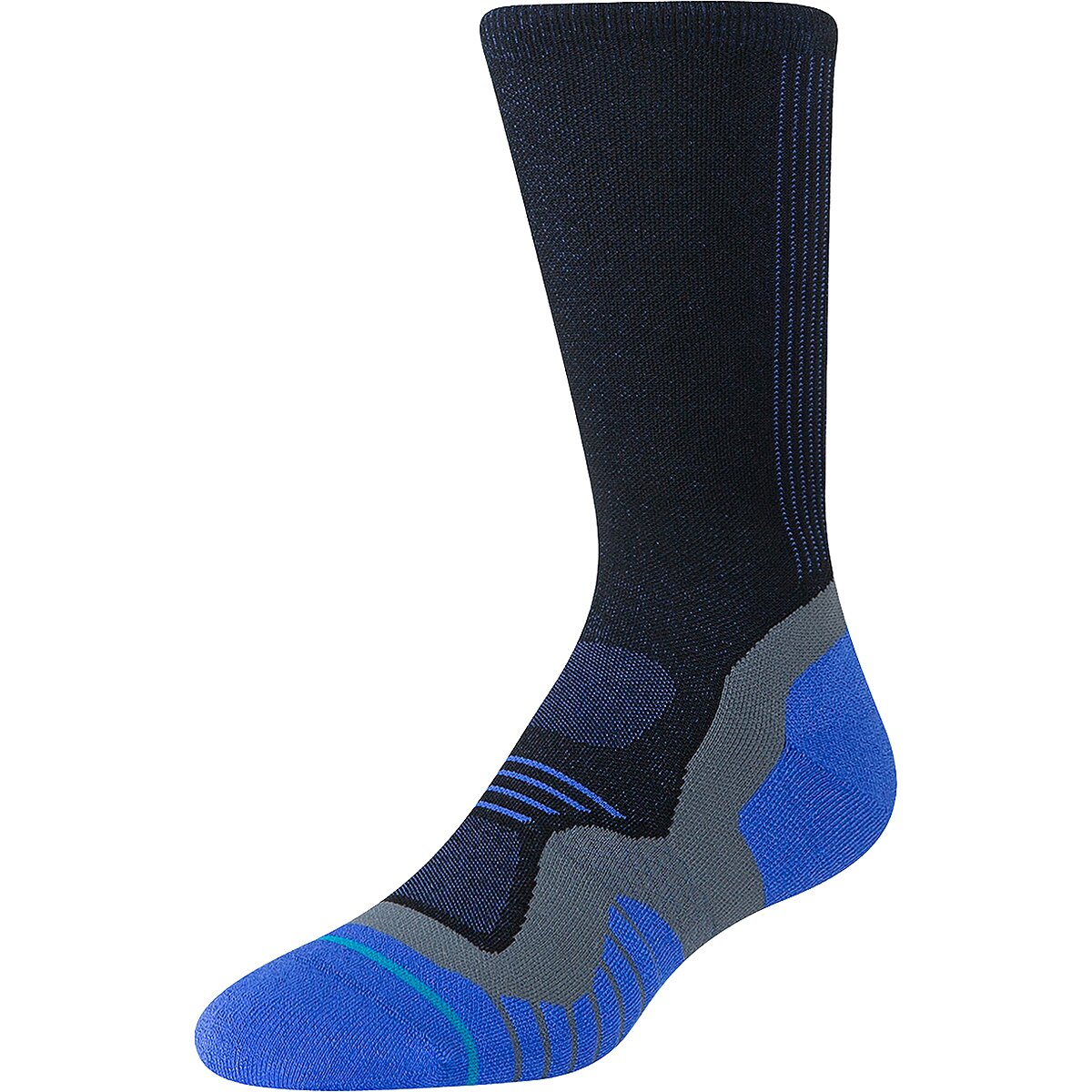 Image of Stance Pace Light Crew Sock Black Grey, M