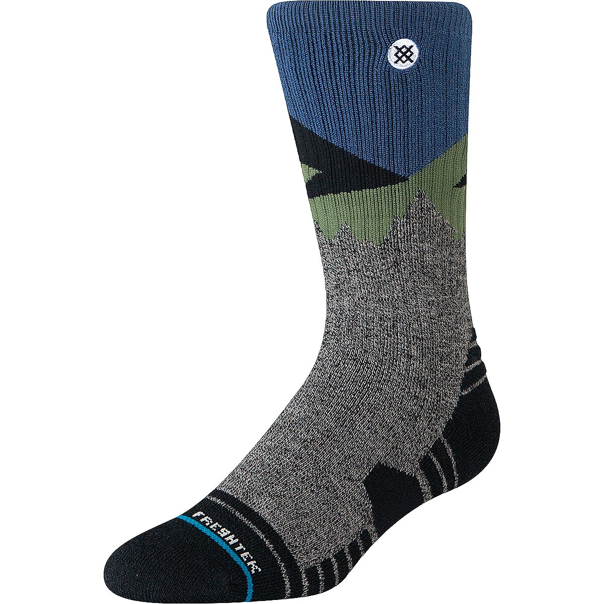 Image of Stance South Face Hike Crew Sock Black Heather, M