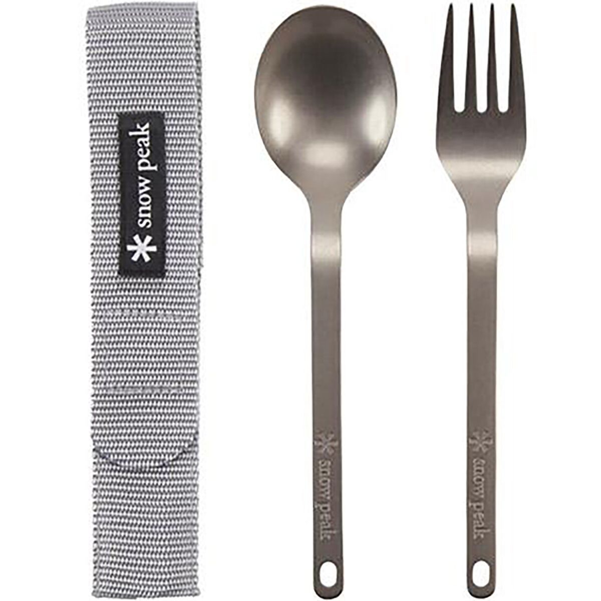 Snow Peak Titanium Fork and Spoon Set Assorted, One Size