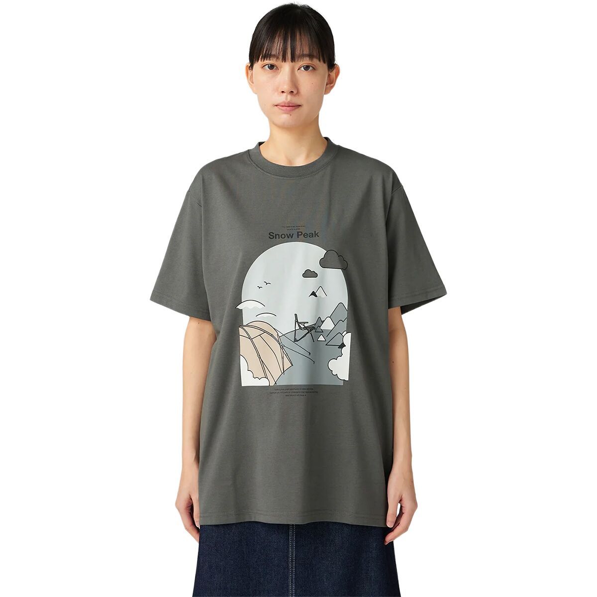Image of Snow Peak Camping Graphic T-Shirt Grey, S