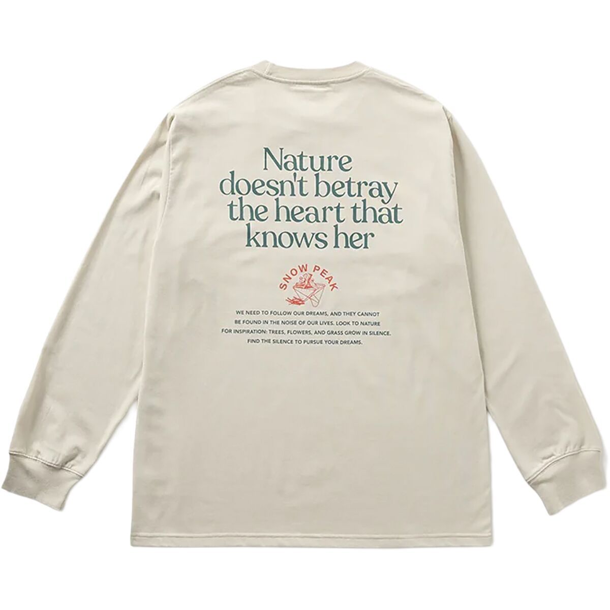Image of Snow Peak Living With Nature Long-Sleeve T-Shirt Ivory, L