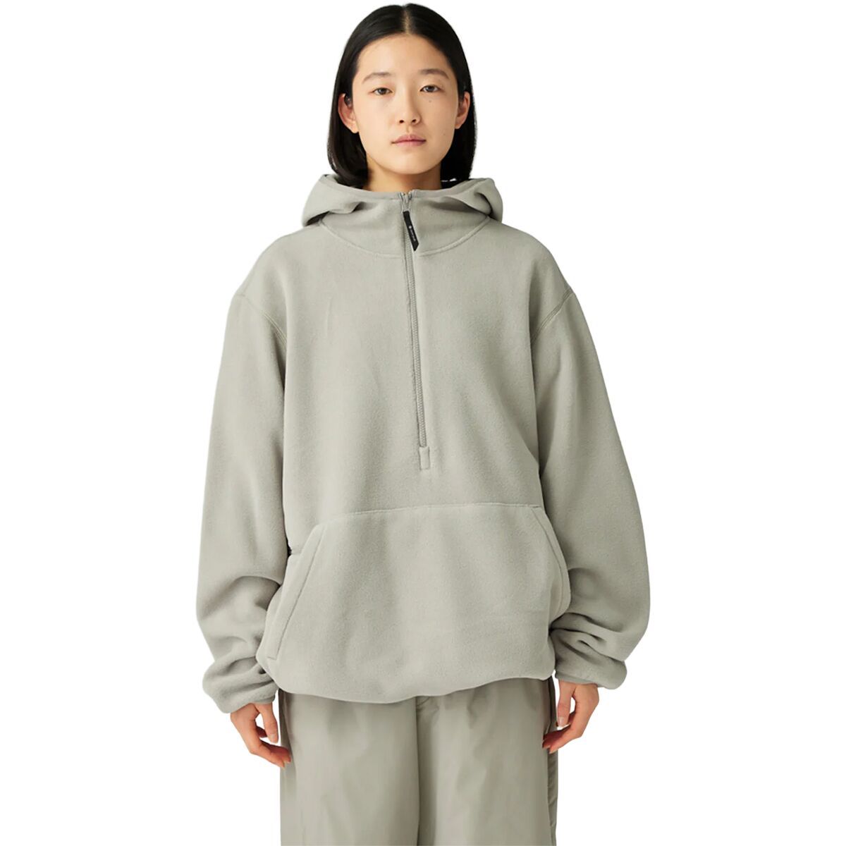 Image of Snow Peak Water-Repellent Fleece Hoodie Light Grey, S