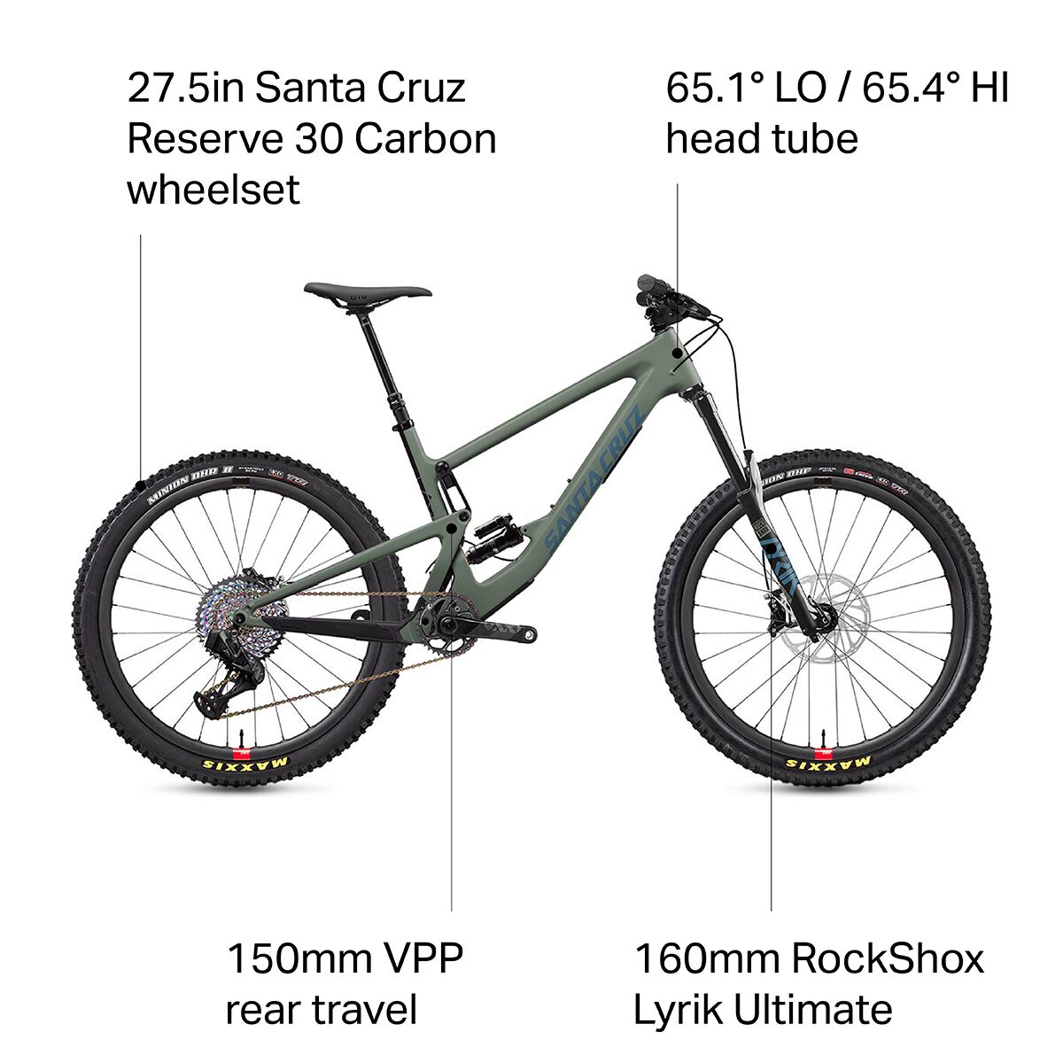 Santa Cruz Bicycles Bronson Carbon CC 27.5 XX1 Eagle AXS Reserve