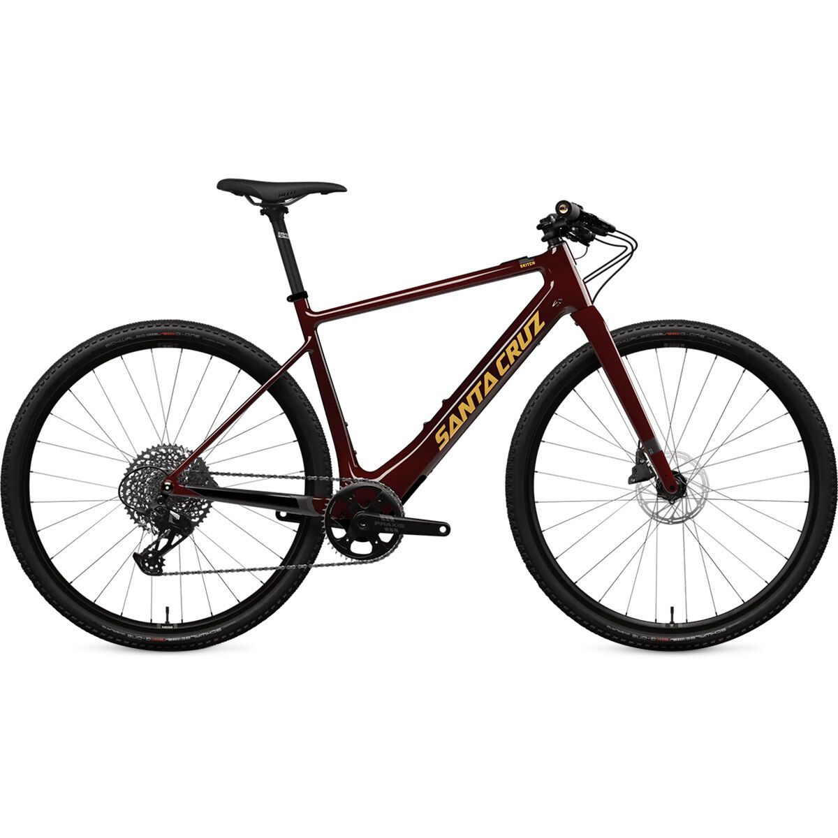 Santa Cruz Bicycles Skitch CC Apex Flat Bar E-Bike Oxblood, M