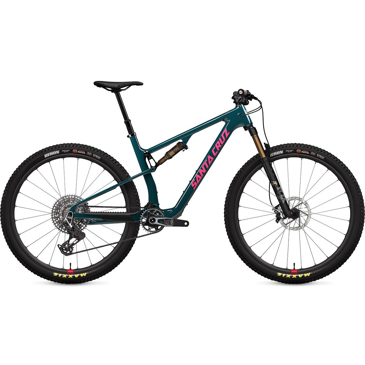 Image of Santa Cruz Bicycles Blur CC TR X0 AXS Transmission Carbon Wheel Mountain Bike Gloss Dark Teal, S