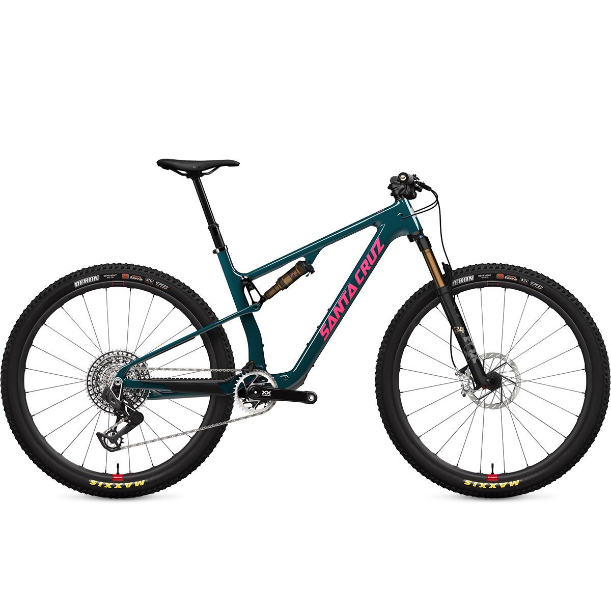 Image of Santa Cruz Bicycles Blur CC TR XX AXS Transmission Carbon Wheel Mountain Bike Gloss Dark Teal, L