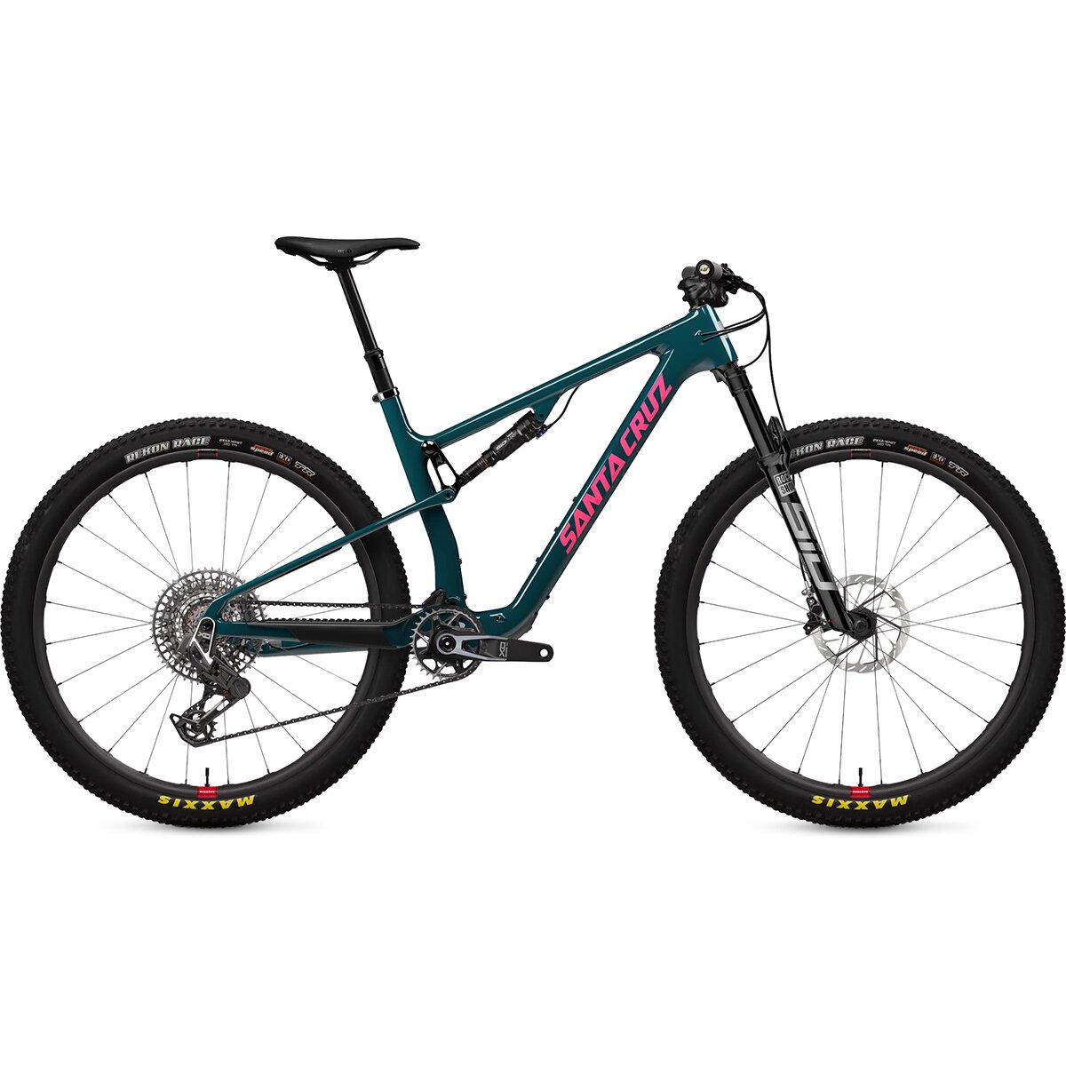 Image of Santa Cruz Bicycles Blur CC X0 AXS Transmission Carbon Wheel Mountain Bike Gloss Dark Teal, L