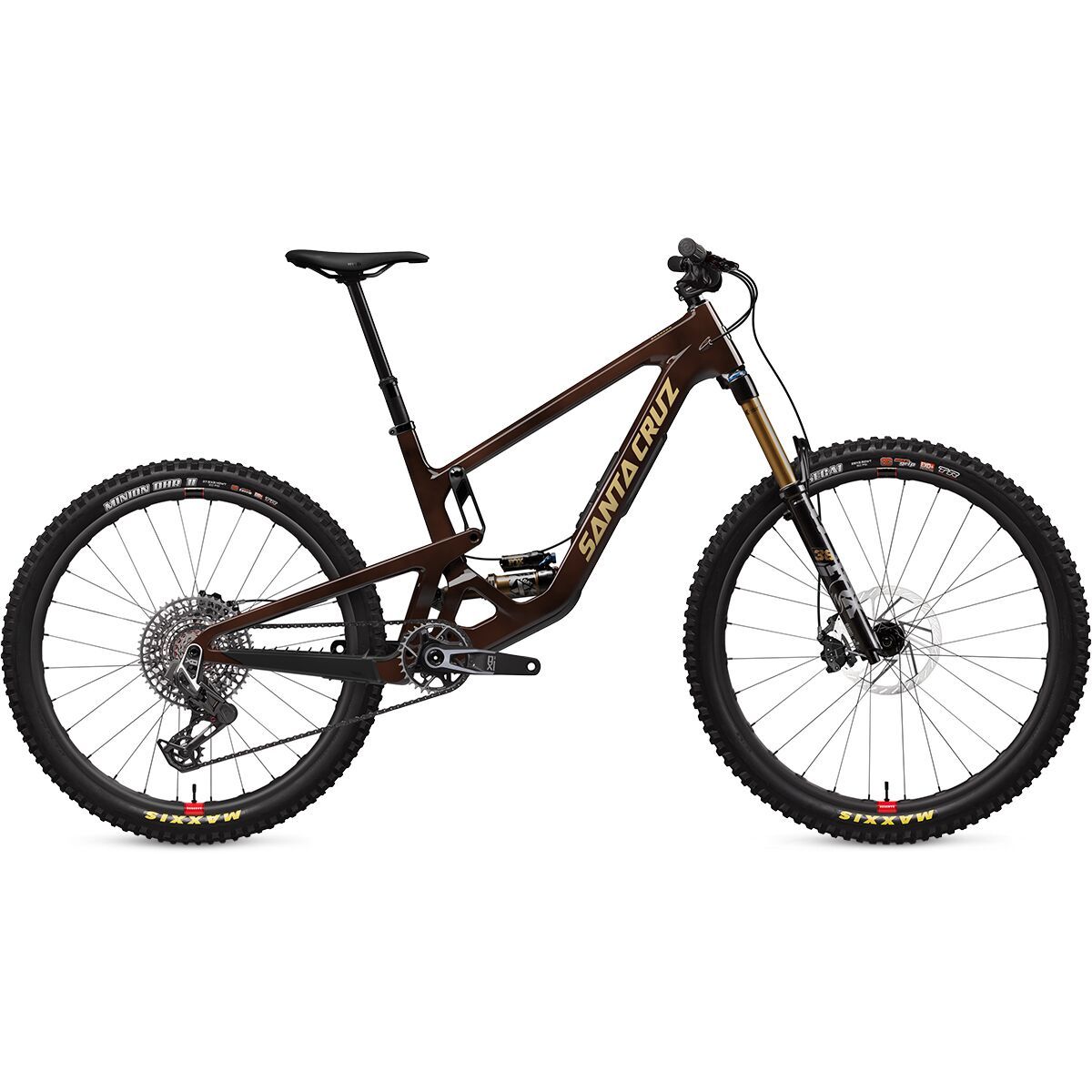Image of Santa Cruz Bicycles Bronson CC X0 AXS Transmission Carbon Wheel Mountain Bike Root Beer, L