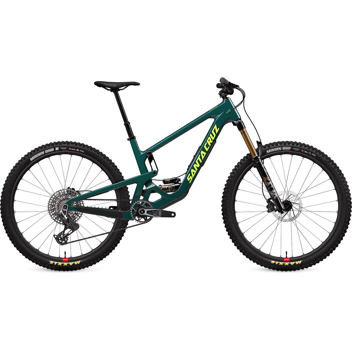 Image of Santa Cruz Bicycles Hightower CC X0 AXS Transmission Carbon Wheel Mountain Bike Gloss Green Day, L