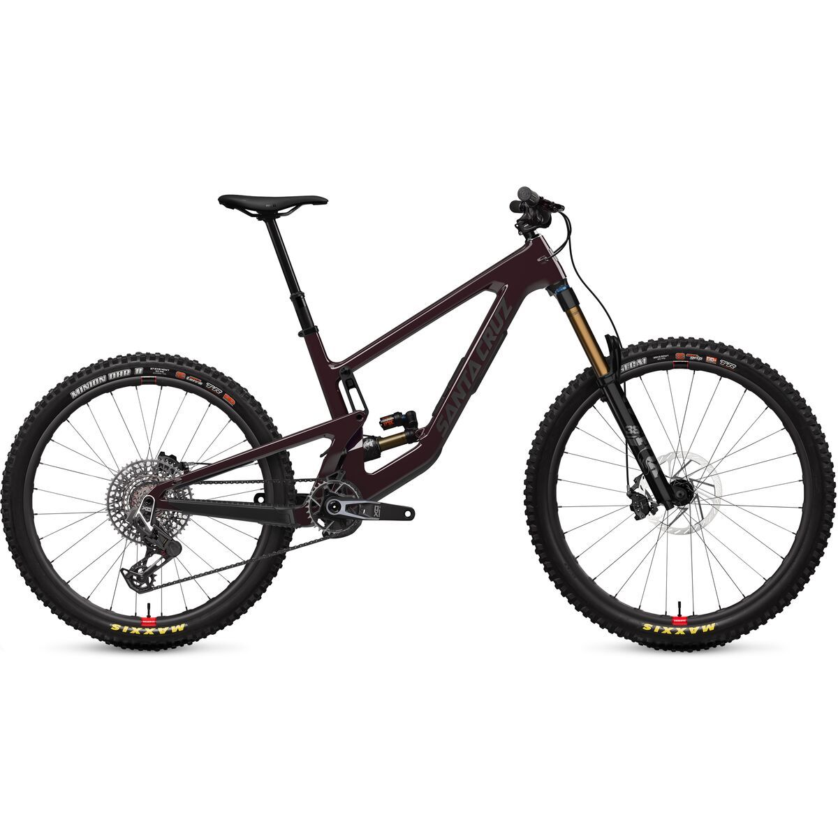 Santa Cruz Bicycles Nomad CC X0 AXS Transmission Carbon Wheel Mountain Bike Matte Stormbringer Purple, L