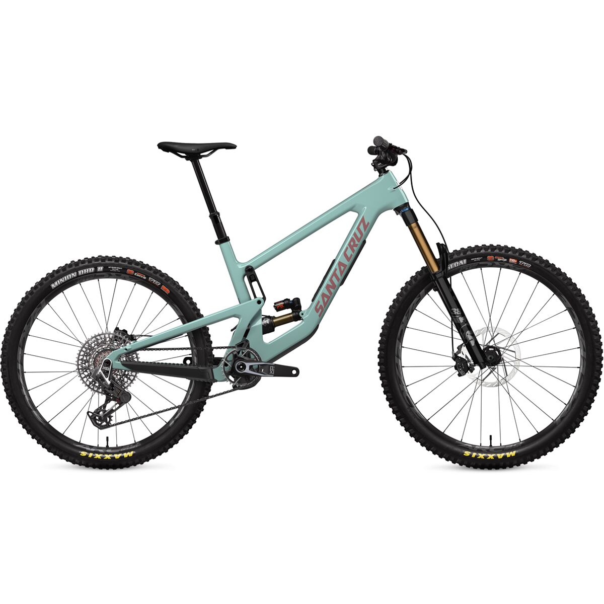 Image of Santa Cruz Bicycles Nomad C X0 AXS Transmission Mountain Bike Gloss Light Teal, L