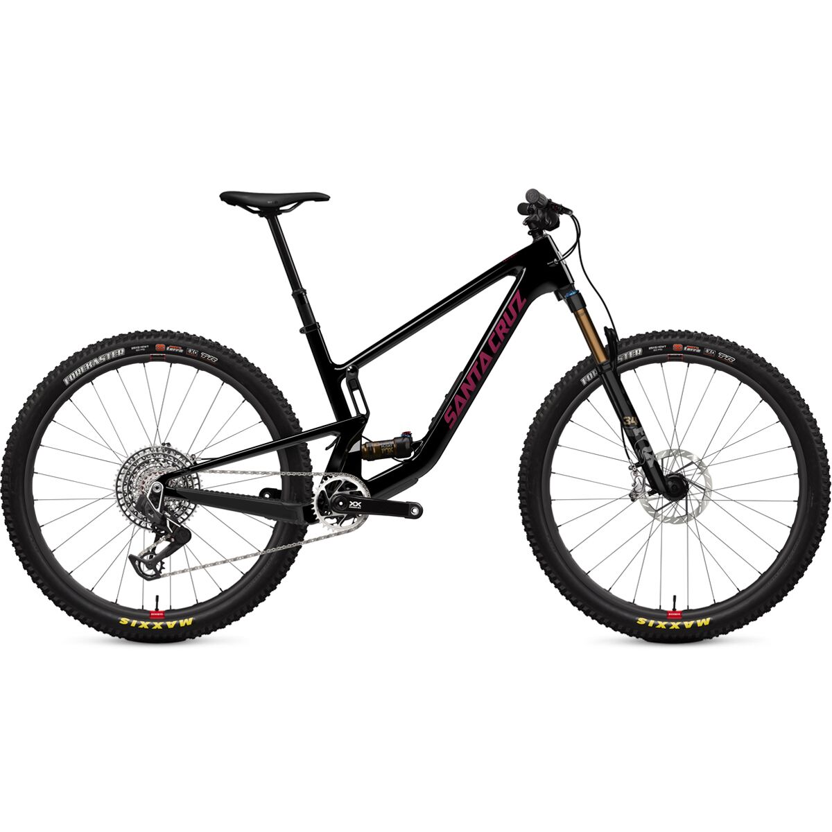 Santa Cruz Bicycles Santa Cruz Bicycles Tallboy CC XX AXS Transmission Carbon Wheel Mountain Bike Gloss Black, L