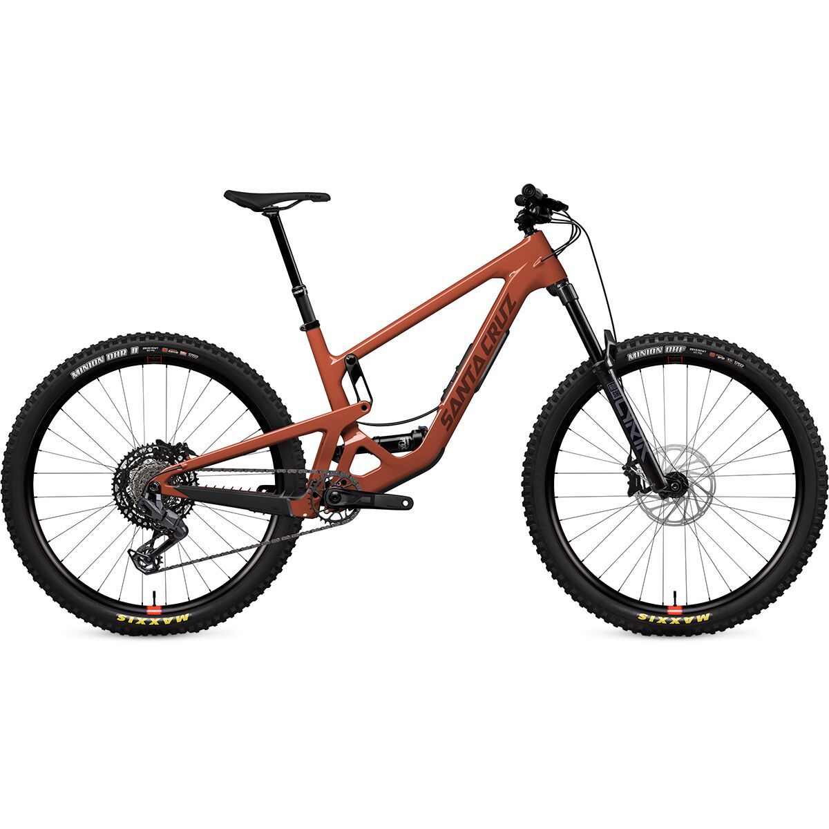 Image of Santa Cruz Bicycles Hightower C Eagle 70 Mountain Bike Gloss Brick Red, L