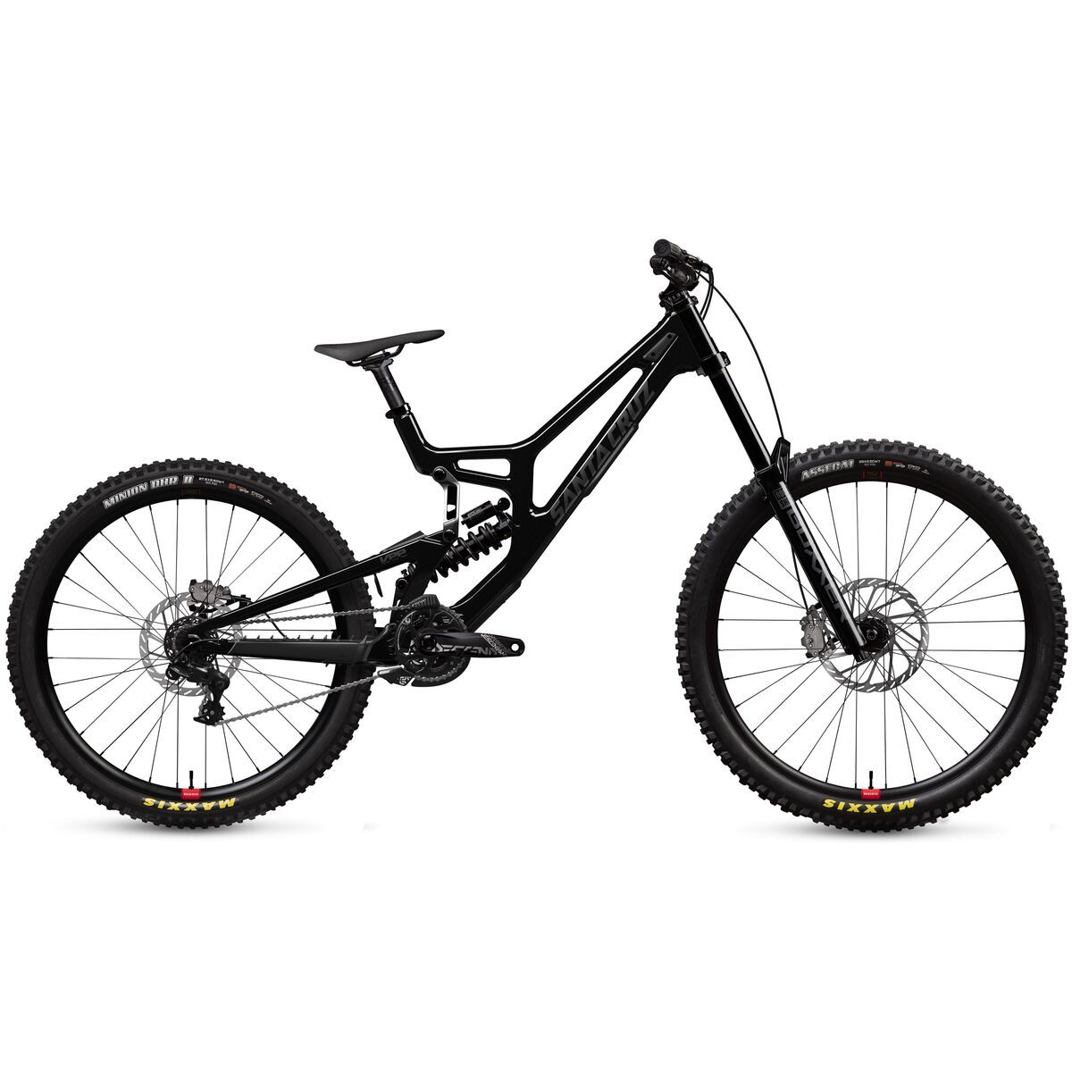 Santa Cruz Bicycles V10 8 CC DH S Mountain Bike Gloss Black Sparkle, XL