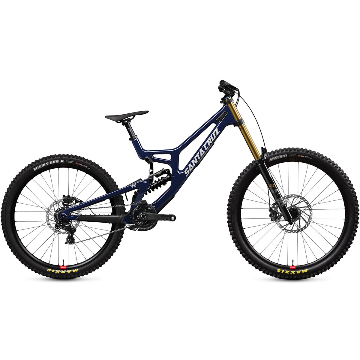 Santa Cruz Bicycles Santa Cruz Bicycles V10 8 CC DH X01 Mountain Bike Gloss Liquid Blue, L
