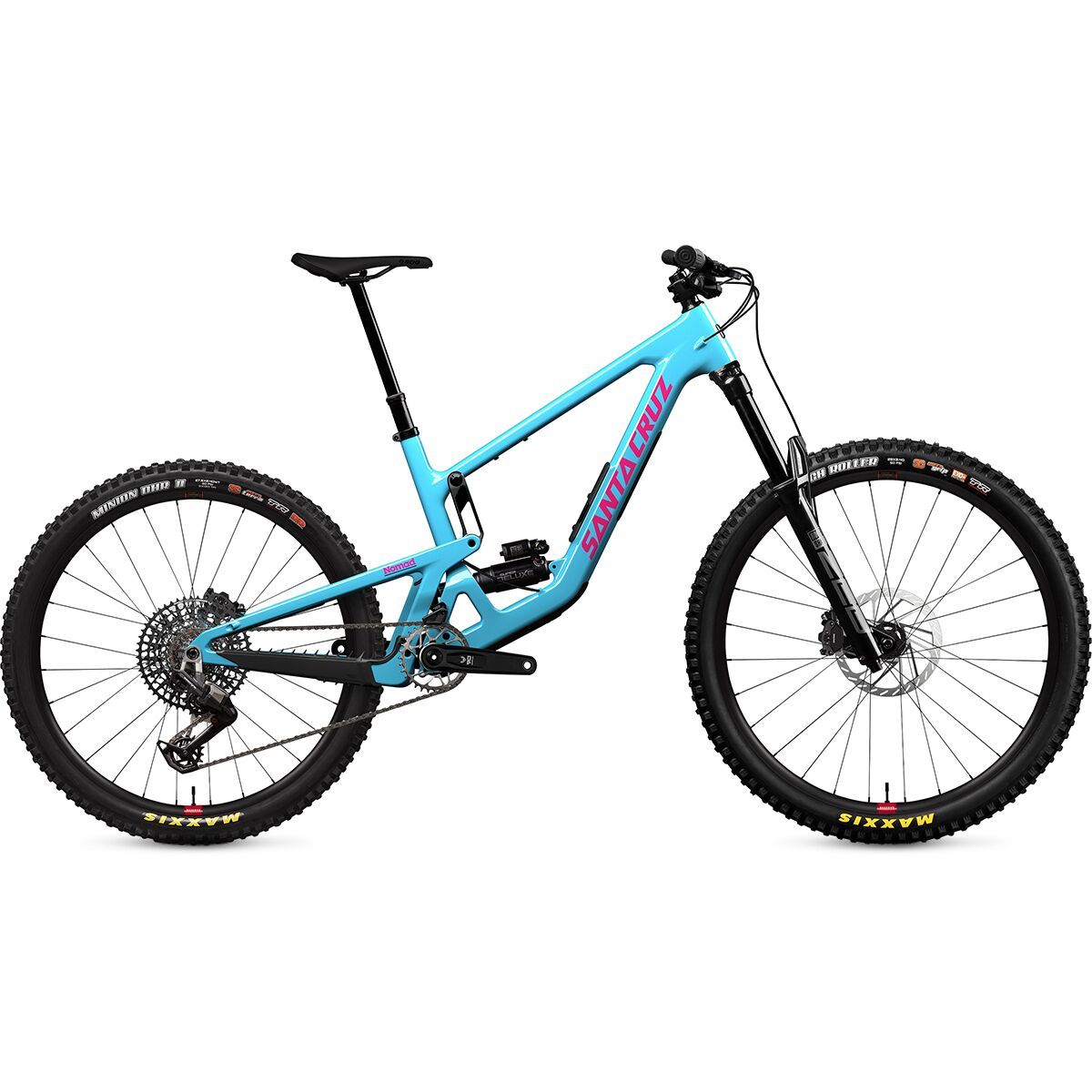 Image of Santa Cruz Bicycles Nomad CC Eagle 90 Mountain Bike Gloss Aqua Magenta, M