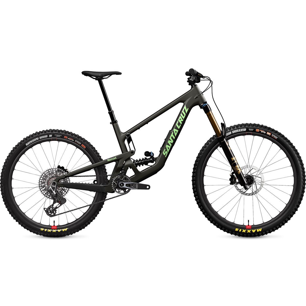 Image of Santa Cruz Bicycles Nomad CC X0 AXS Transmission Carbon Wheel Mountain Bike Matte Metallic Earth, XL