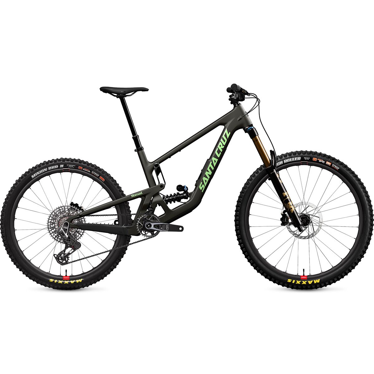 Image of Santa Cruz Bicycles Nomad CC X0 AXS Transmission Carbon Wheel Mountain Bike Matte Metallic Earth, XL