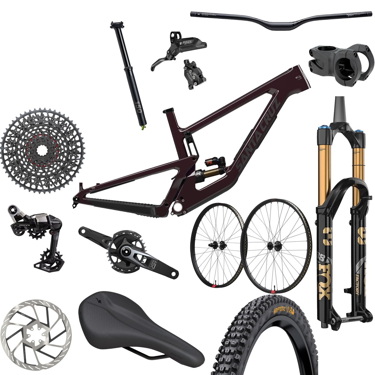 Image of Santa Cruz Bicycles Nomad X0/90 Exclusive Mountain Bike Matte Stormbringer Purple, M