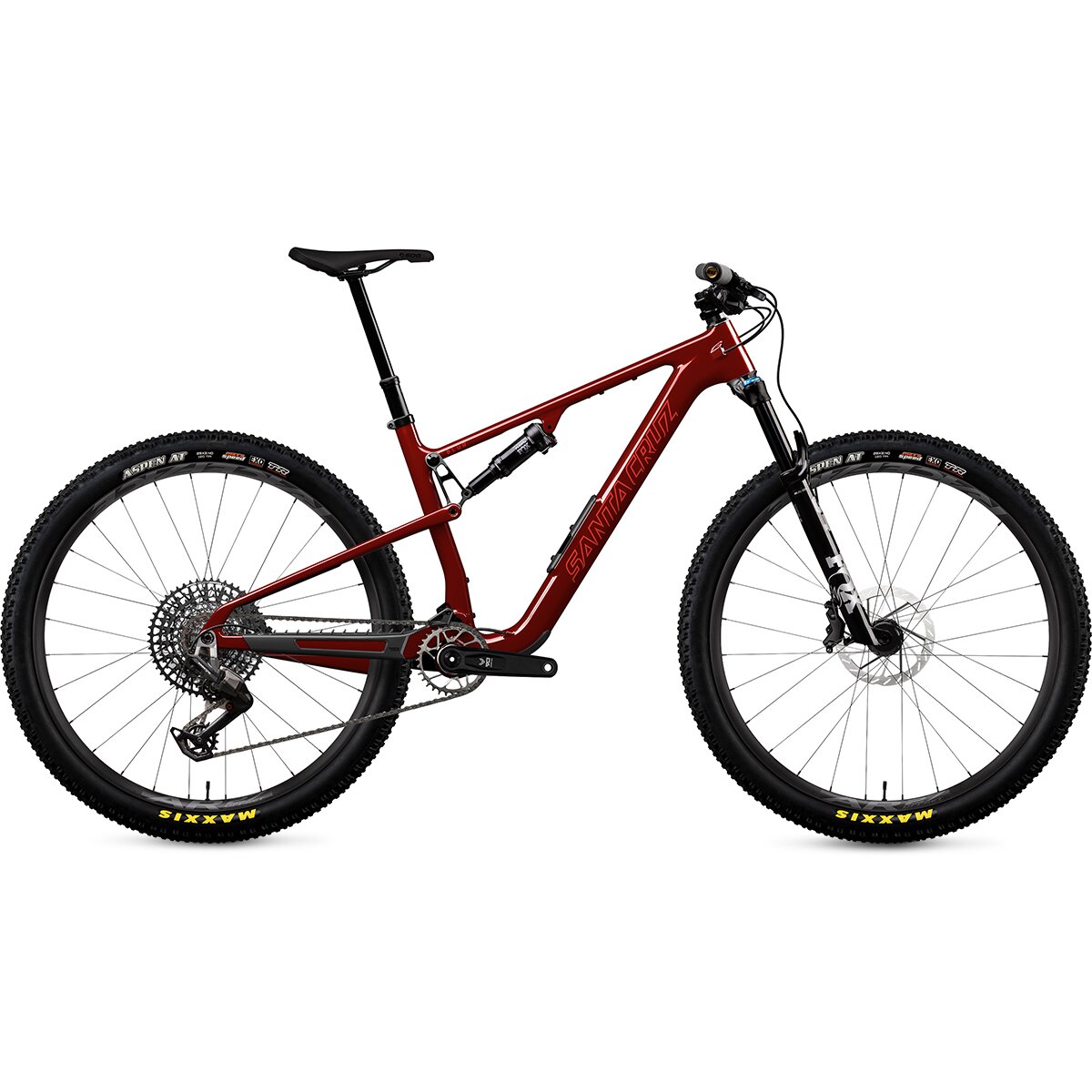 Image of Santa Cruz Bicycles Blur CC Eagle 90 Mountain Bike Gloss Tart Cherry, L