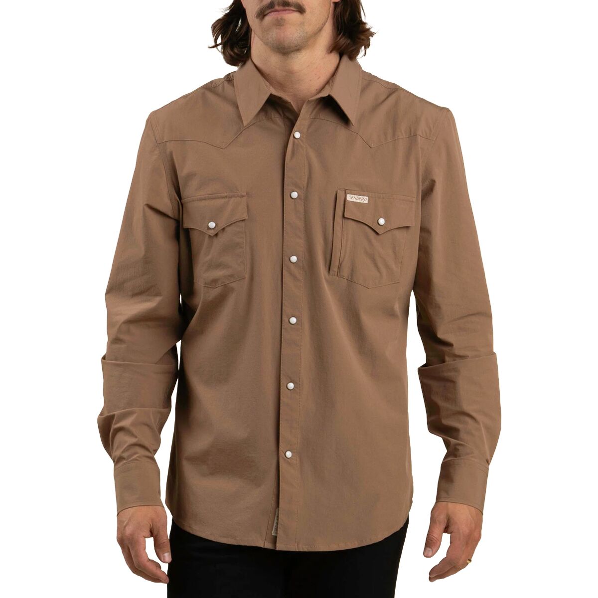 Image of Sendero Provisions Co. Confluence Tech Shirt - Men's Light Brown, L