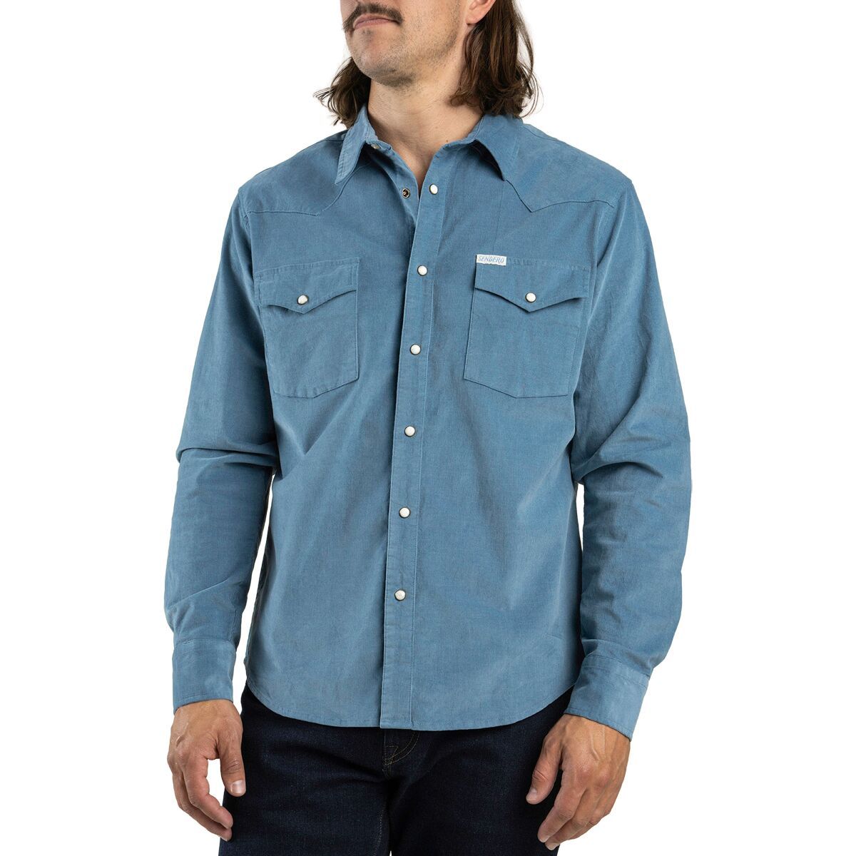 Image of Sendero Provisions Co. The Wyatt Pearl Snap Shirt - Men's Sky Blue, S