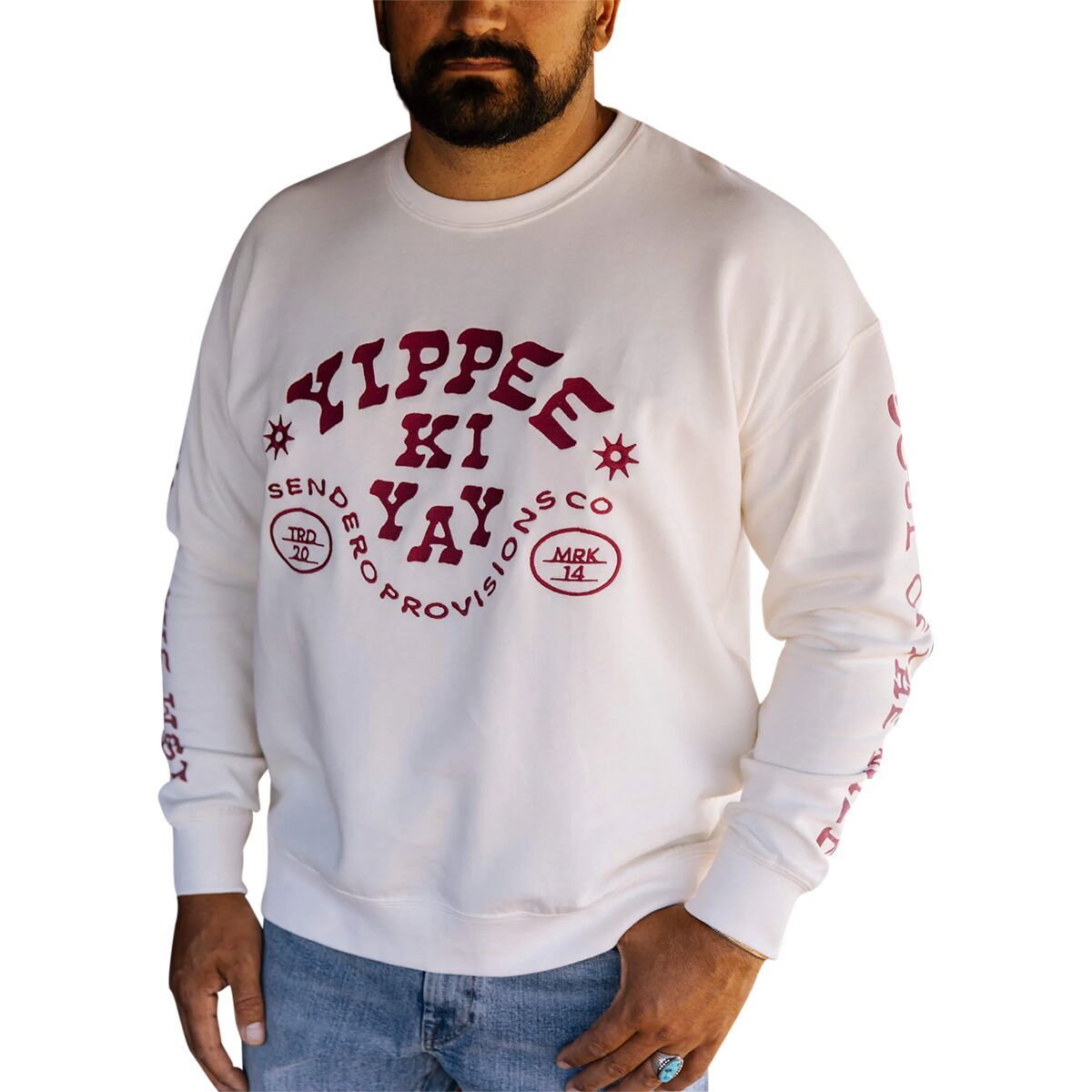 Sendero Provisions Co. Yippe Ki Yay Sweatshirt - Men's Vintage White, M
